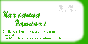 marianna nandori business card