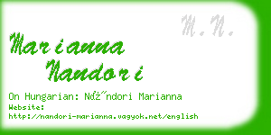 marianna nandori business card